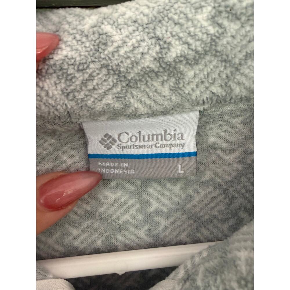 Columbia Fleece Quarter Zip Pullover Gray Women’s Size L Cozy Outdoor Top - Picture 5 of 9